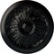 Ekena Millwork Vienna Ceiling Medallion (Fits Canopies up to 3 1/4"), Hand-Painted Jet Black, 16 7/8"OD x 5/8"P CM17VIBLF - alternate 1